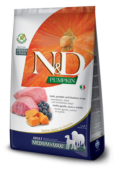 N&D Pumpkin DOG Adult M/L Lamb & Blueberry 12kg