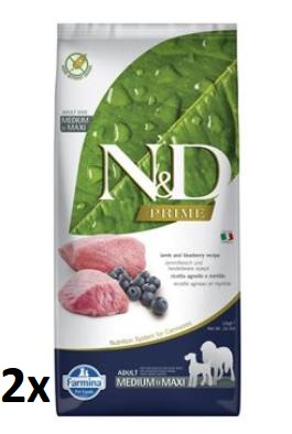 N&D PRIME DOG Adult M/L Lamb & Blueberry 2x12kg