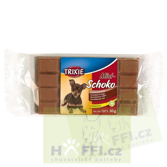 Pochoutka SCHOKO Mini čokoláda hnědá pro psy 30g TR