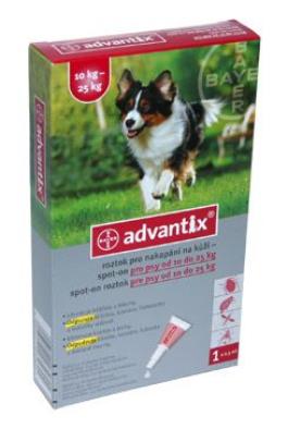 Advantix Spot On 1x2,5ml pro psy 10-25kg (1 pipeta)