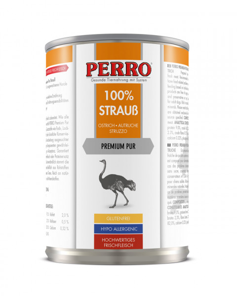 PERRO Premium Pur Pštros 410 g