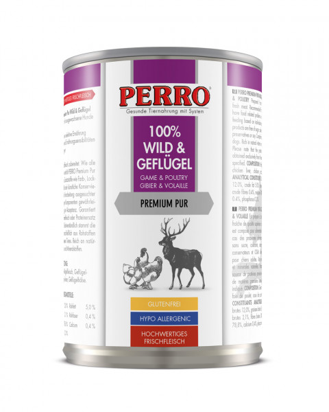 PERRO Premium Zvěřina & Drůbež 410 g