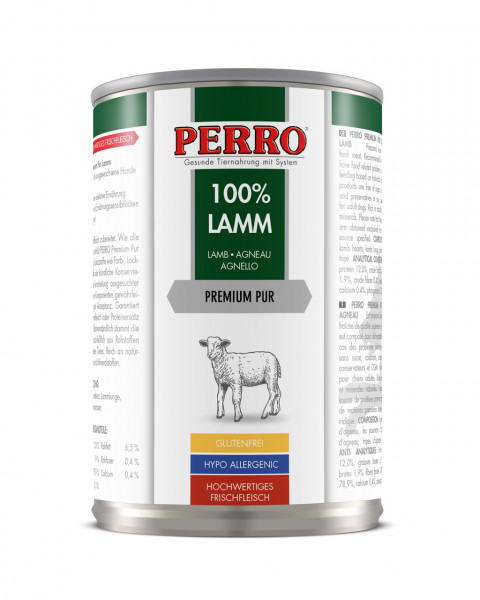 PERRO Premium Pur Jehněčí 410 g