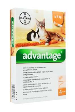 Advantage pro malé kočky a králíky 40mg 4x0,4ml