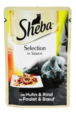 Sheba kapsa Selection s kuřecím a hovězím ve šťávě 85g