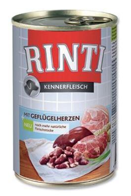 Rinti Dog Kennerfleisch konzerva drůbeží srdíčka 400g