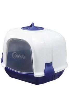 WC kočka Mega Corner 52x59,5x44,5 cm modro-bílá/béžová