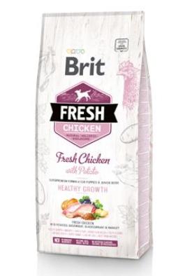 Brit Fresh Dog Chicken&Potato Puppy Healthy Growth12kg