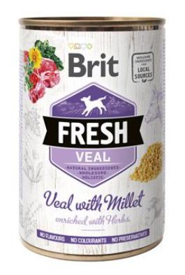 Brit Fresh Dog konz Veal with Millet 400g