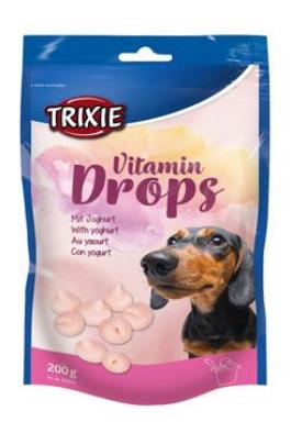 Pochoutka DROPS Jogurt s vitaminy pro psy 200g TR
