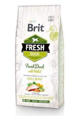 Brit Fresh Dog Duck & Millet Active Run & Work 2x12kg