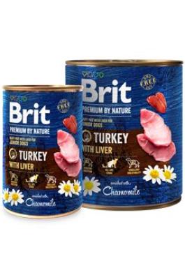 Brit Premium Dog by Nature  konz Turkey & Liver 800g