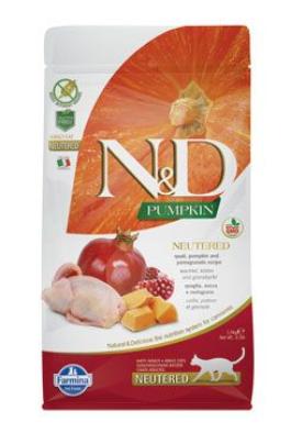 N&D Pumpkin CAT Neutered Quail & Pomegranate 1,5kg