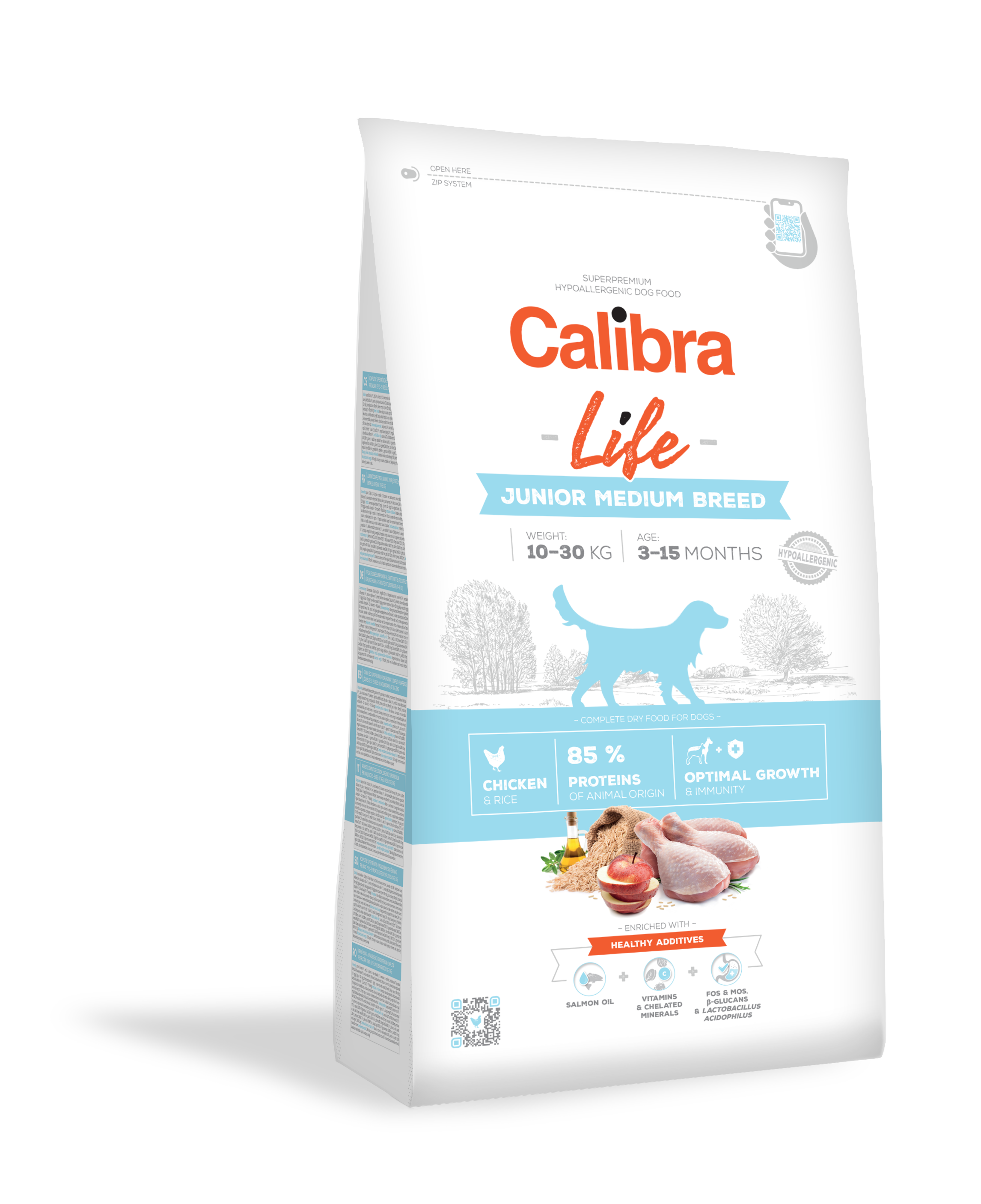 Calibra Dog Life Junior Medium Breed Chicken 12kg