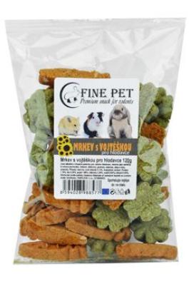 FINE PET Mrkev+Vojtěška pro hlodavce 120g