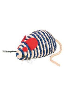 Hračka kočka Myš sisal s kuličkami 10cm TR