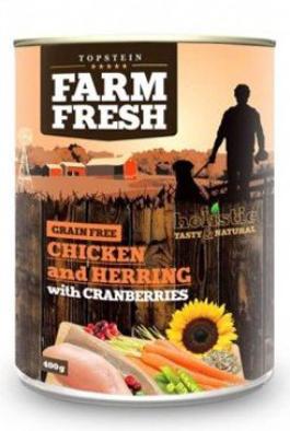 Farm Fresh Dog Chicken&Herring+Cranberries konzer 800g