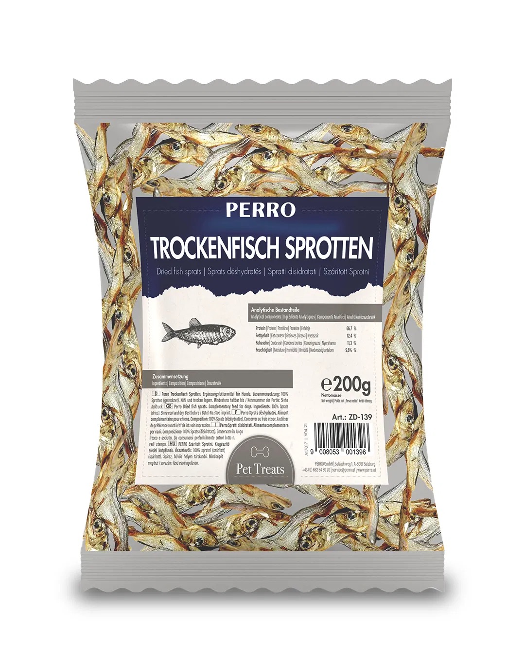 PERRO Sušené šproty (celé ryby) 200g