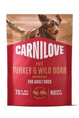 Carnilove Dog Pouch Paté Turkey&Wildboar+Ros.300g