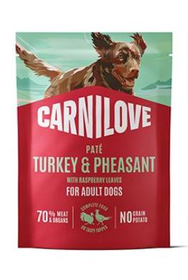 Carnilove Dog Pouch Paté Turkey&Pheas.+Rasp. 300g