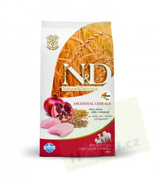 N&D LG DOG Adult Mini Chicken & Pomegranate 800g
