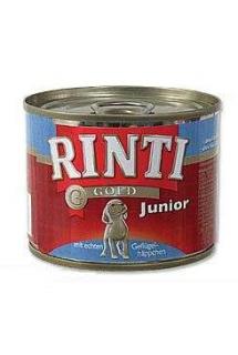 Rinti Dog Gold Junior konzerva drůbež 185g